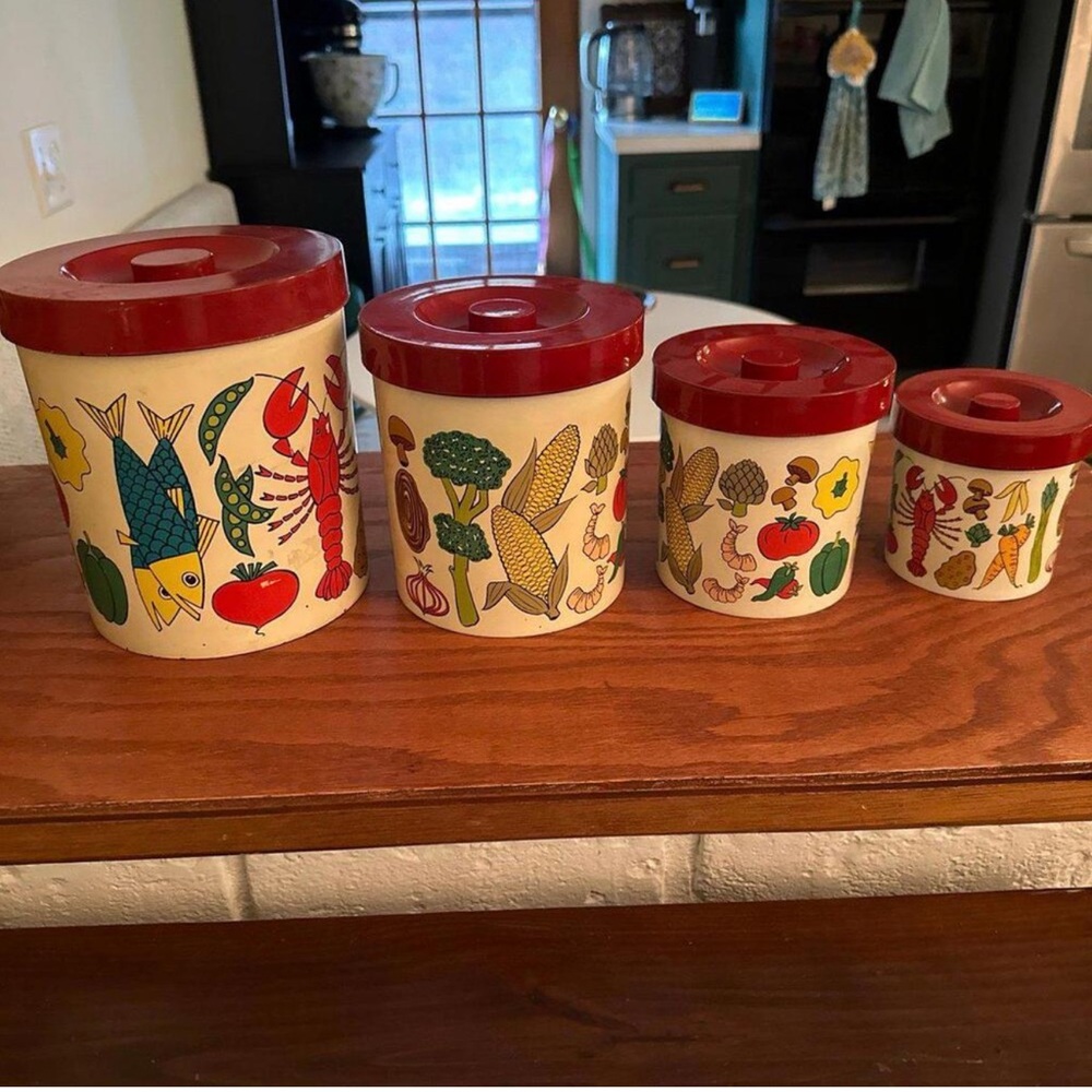 *ISO* vintage san ignacio Nantucket canister set